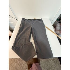 amanda 18W gray denim pant with silver embellishments on pockets